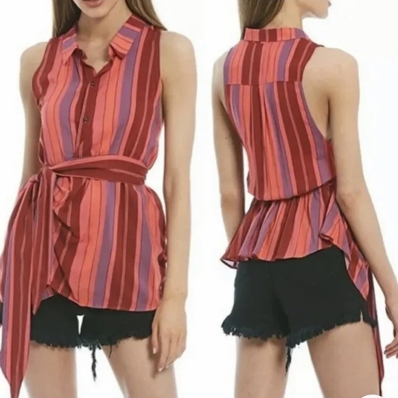 Free People Mackenzie Wrap Blouse - Picture 1 of 8